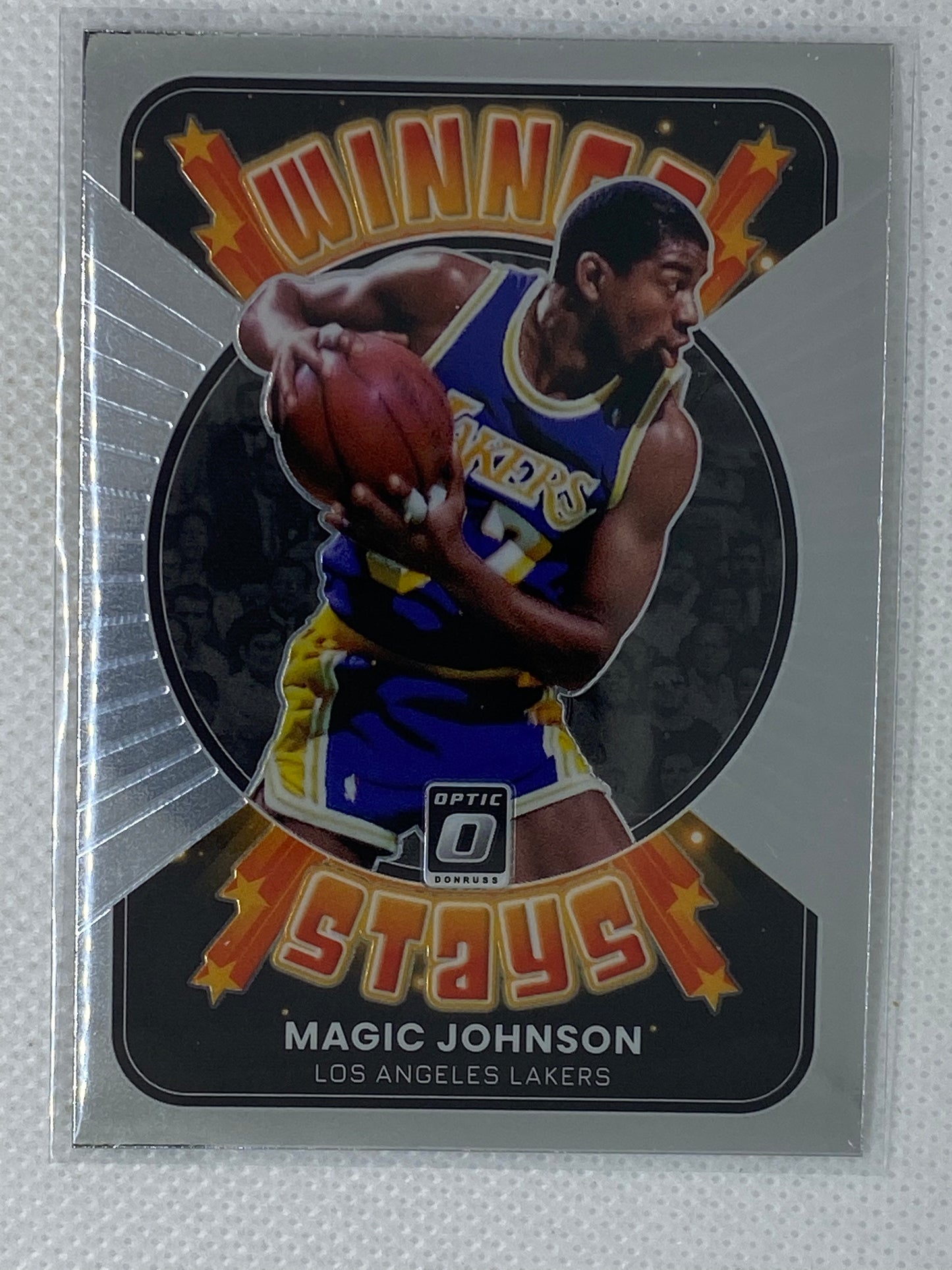 2021-22 Panini Donruss Optic Winner Stays Magic Johnson #16 Lakers