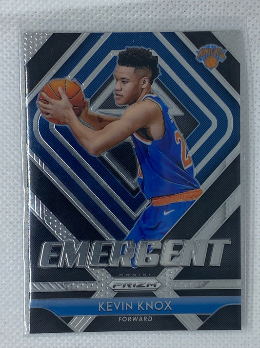 2018-19 Panini Prizm Kevin Knox Emergent #9 New York Knicks RC