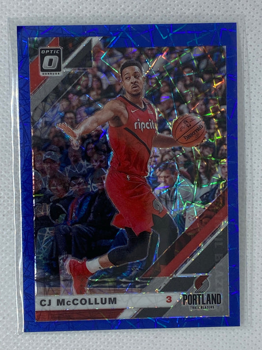 2019-20 Optic Blue Velocity Prizm #17 CJ McCollum Portland Trail Blazers