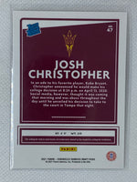 2021-22 Chronicles Draft Picks Josh Christopher #47 Donruss Rated Rookie