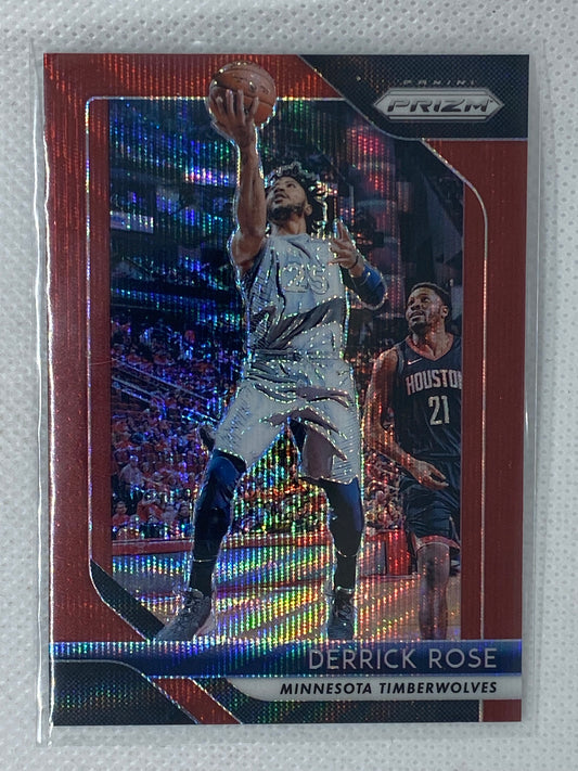 2018-19 Panini Prizm Red Wave Derrick Rose #77