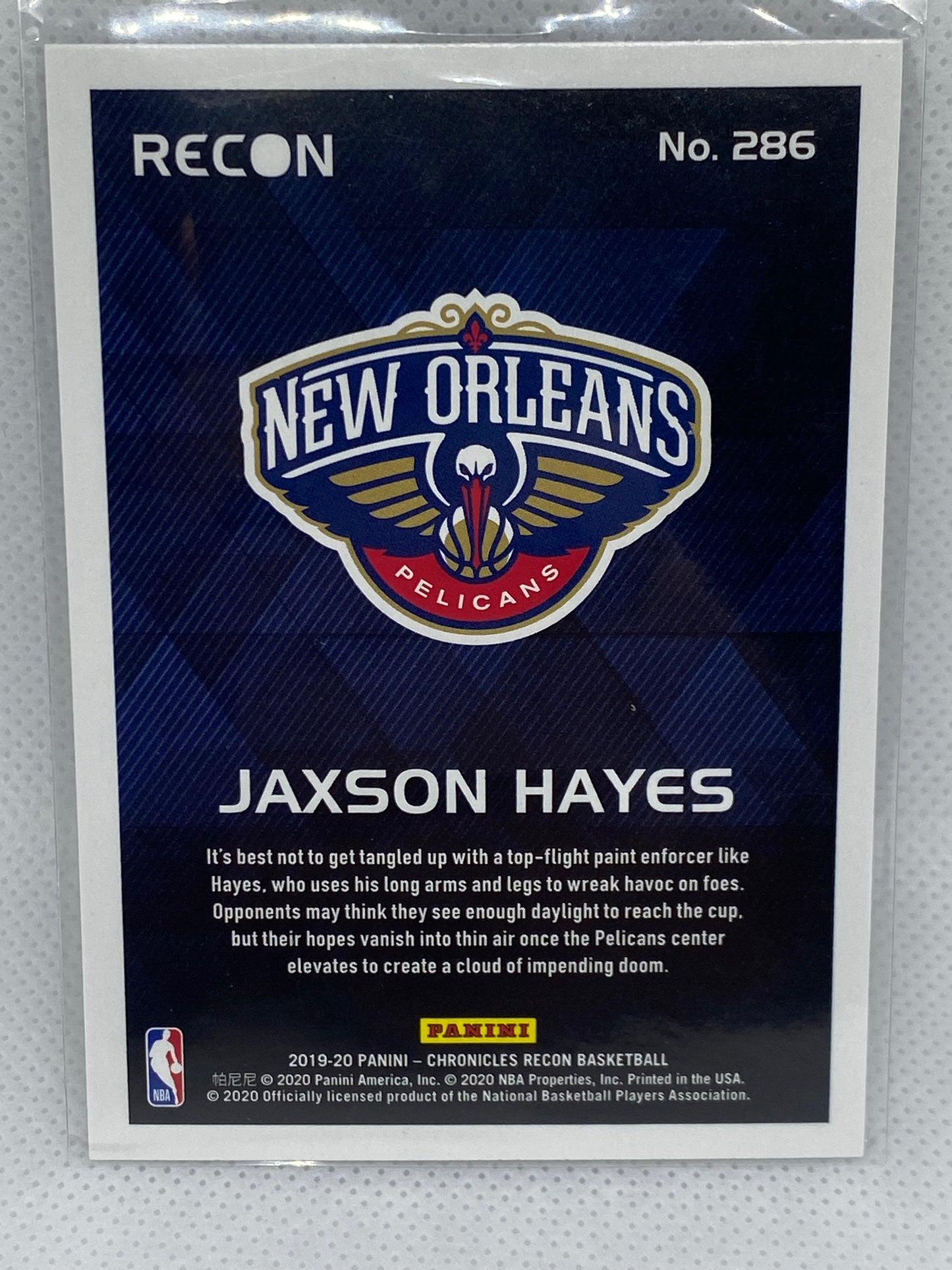 2019-20 Panini Chronicles Recon #296 Jaxson Hayes RC