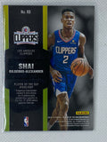 Shai Gilgeous-Alexander 2018-19 Panini Player of the Day Rookie Card #R8 NBA LAC