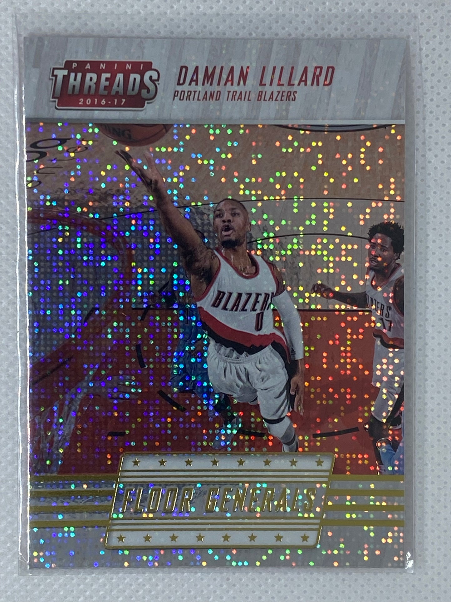 2016-17 Panini Threads Gold Floor Generals Damian Lillard #5 Portland Trail Blazers