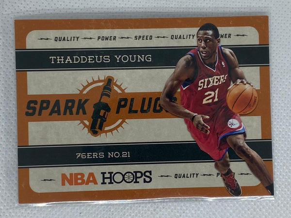 2012-13 Hoops Spark Plugs Philadelphia 76ers Basketball Card #16 Thaddeus Young