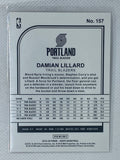 2019-2020 Panini Hoops Damian Lillard Base Card Portland Trailblazers #157