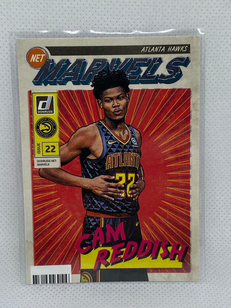 2019-20 Panini Donruss Cam Reddish Rookie Card Net Marvels Insert #12 Atlanta Hawks