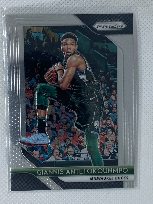 2018-19 Panini Prizm Basketball Giannis Antetokounmpo Base Card #296 Bucks