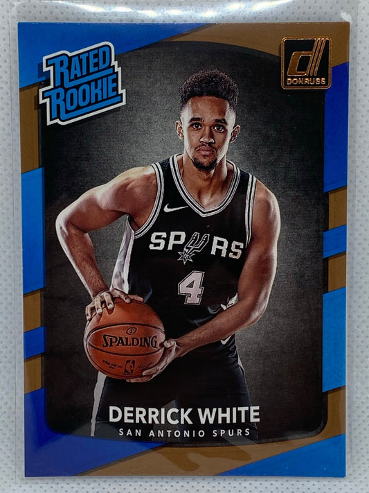 2017-18 Panini Donruss Rated Rookie RC #172 Derrick White San Antonio Spurs