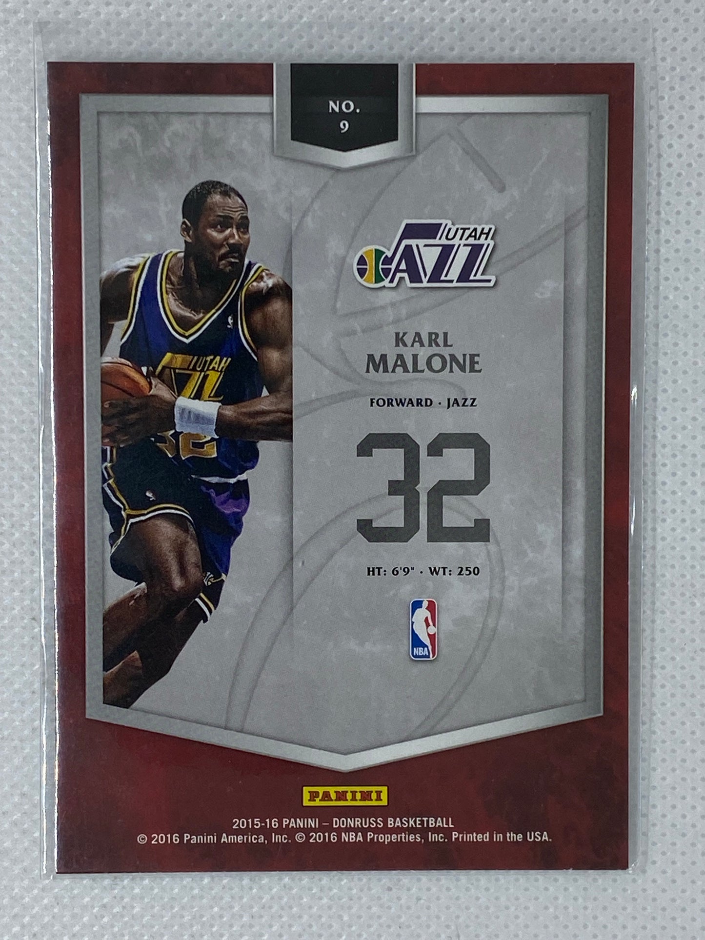 2015-16 Donruss Basketball The Elite Series Insert #9 Karl Malone Jazz