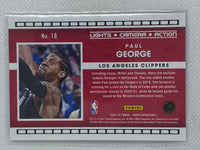 2021-22 Panini NBA Hoops Lights Camera Action Winter #18 Paul George Clippers