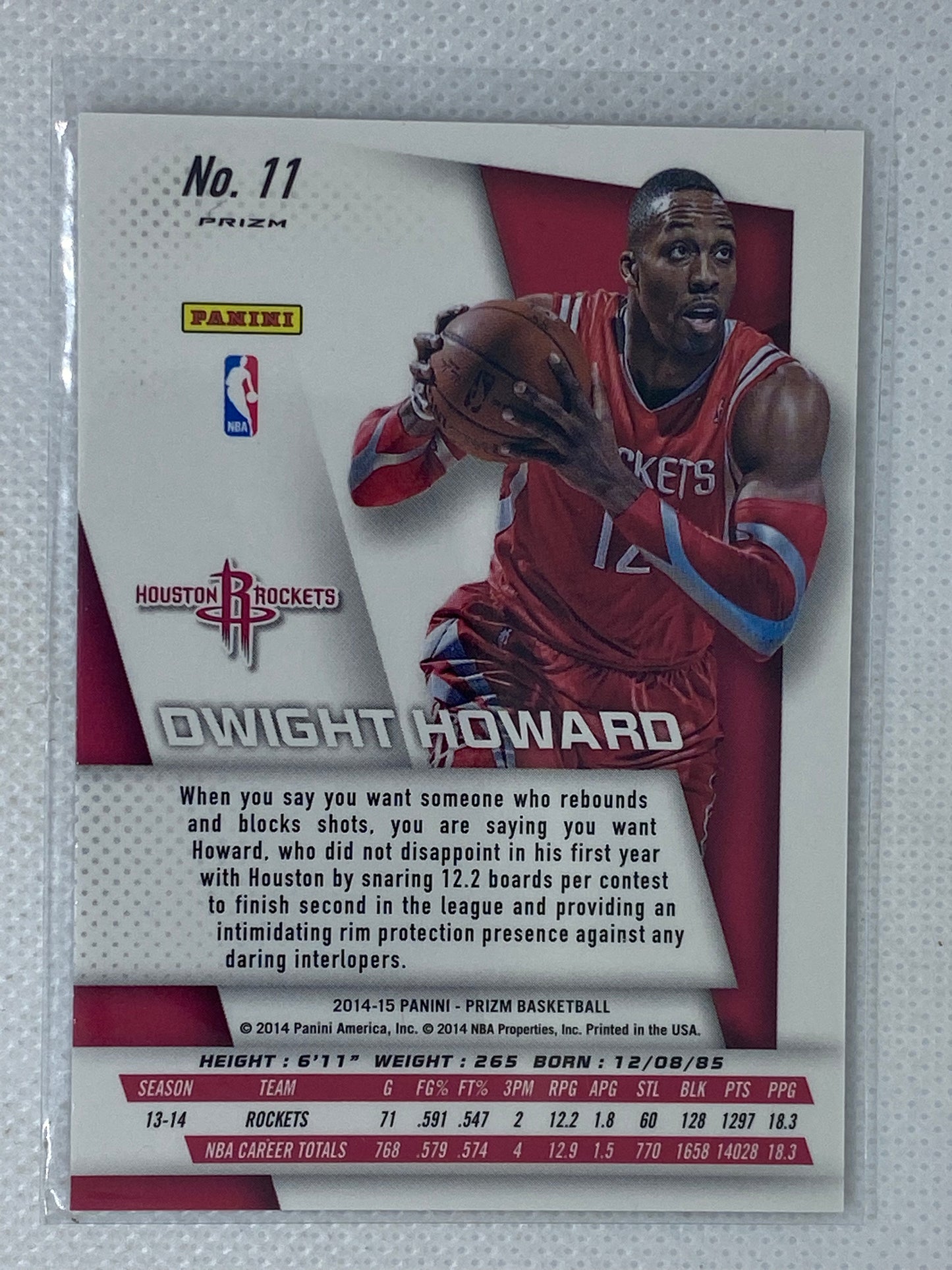 2014-15 Panini Prizm Short Prints Silver Prizm Dwight Howard #11