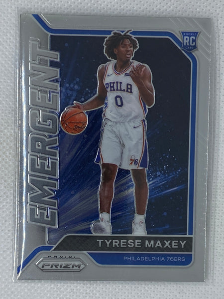 2020-21 Prizm Tyrese Maxey Emergent Rookie RC #24 76ers