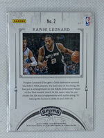 2016-17 Panini Excalibur SP Jousting Kawhi Leonard Card # 2