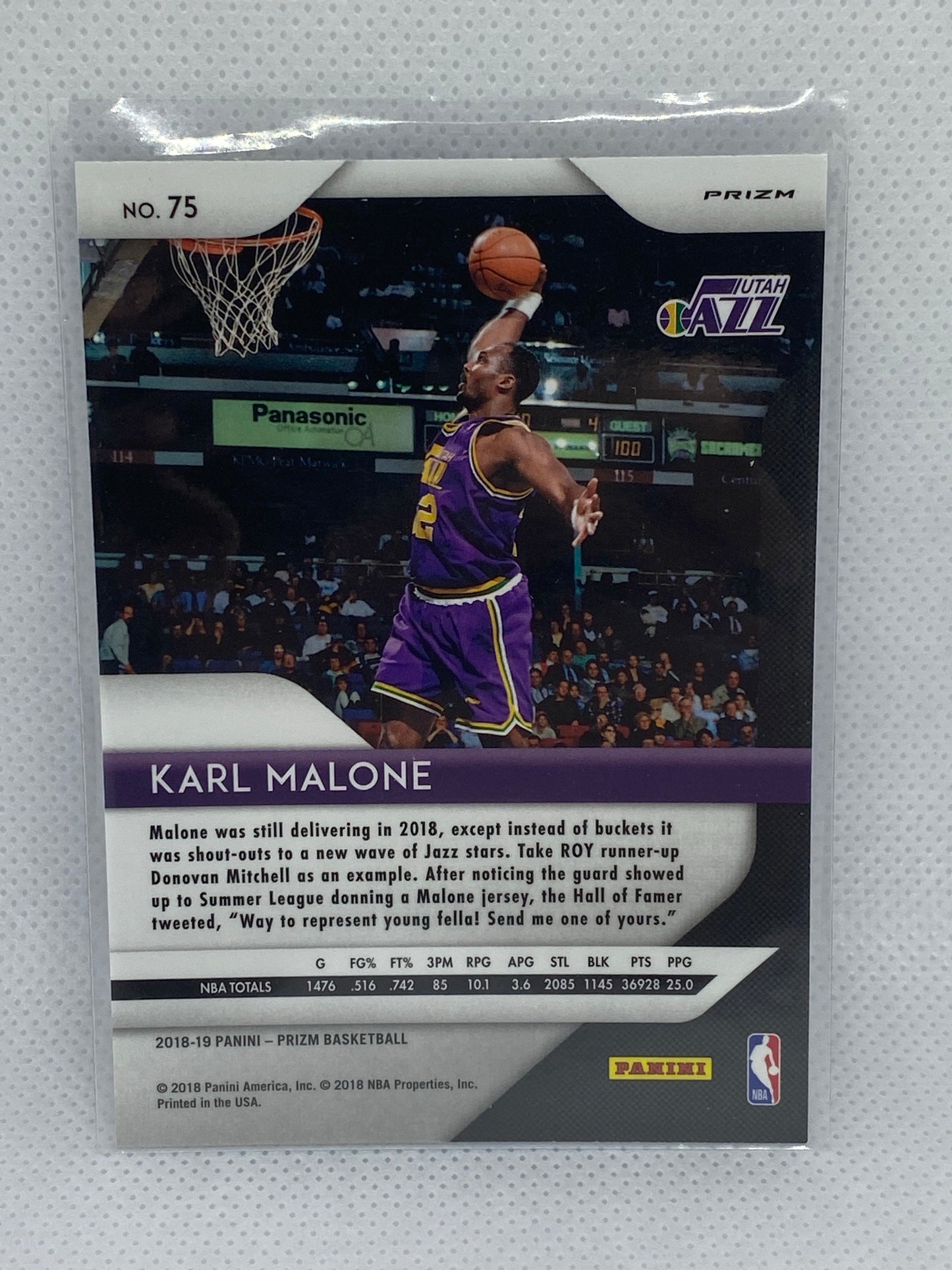 2018-19 Panini Prizm Karl Malone RWB #75