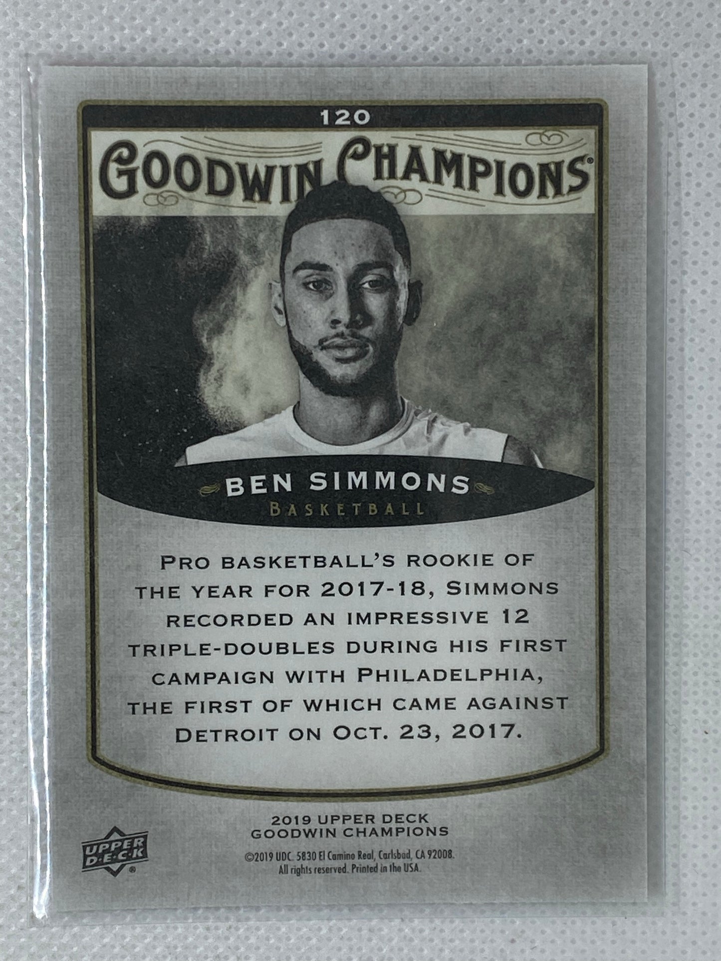 2019 Goodwin Champions Splash of Color Ben Simmons #120