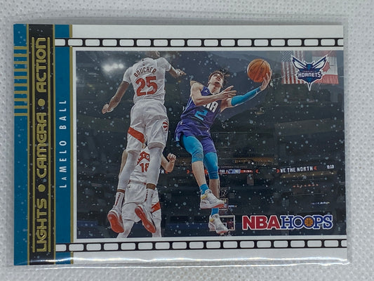 2021-22 NBA Hoops Winter LaMelo Ball Lights Camera Action #14 Basketball Card