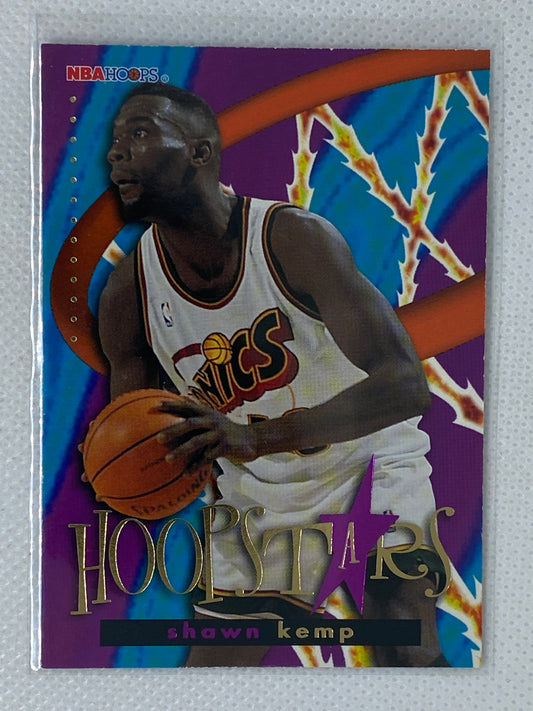 1996 Skybox Shawn Kemp #HS9 Hoopstars Seattle Supersonics Basketball Card