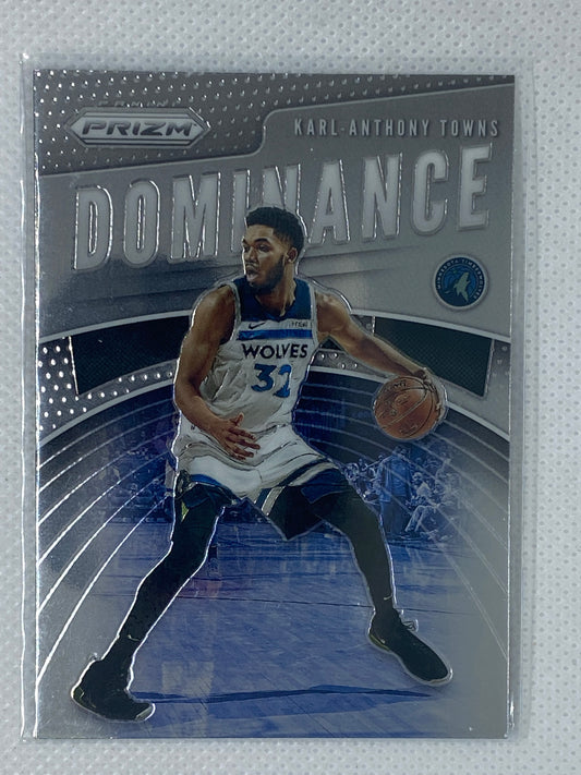 2019-20 Panini Prizm Dominance #15 Karl-Anthony Towns Timberwolves