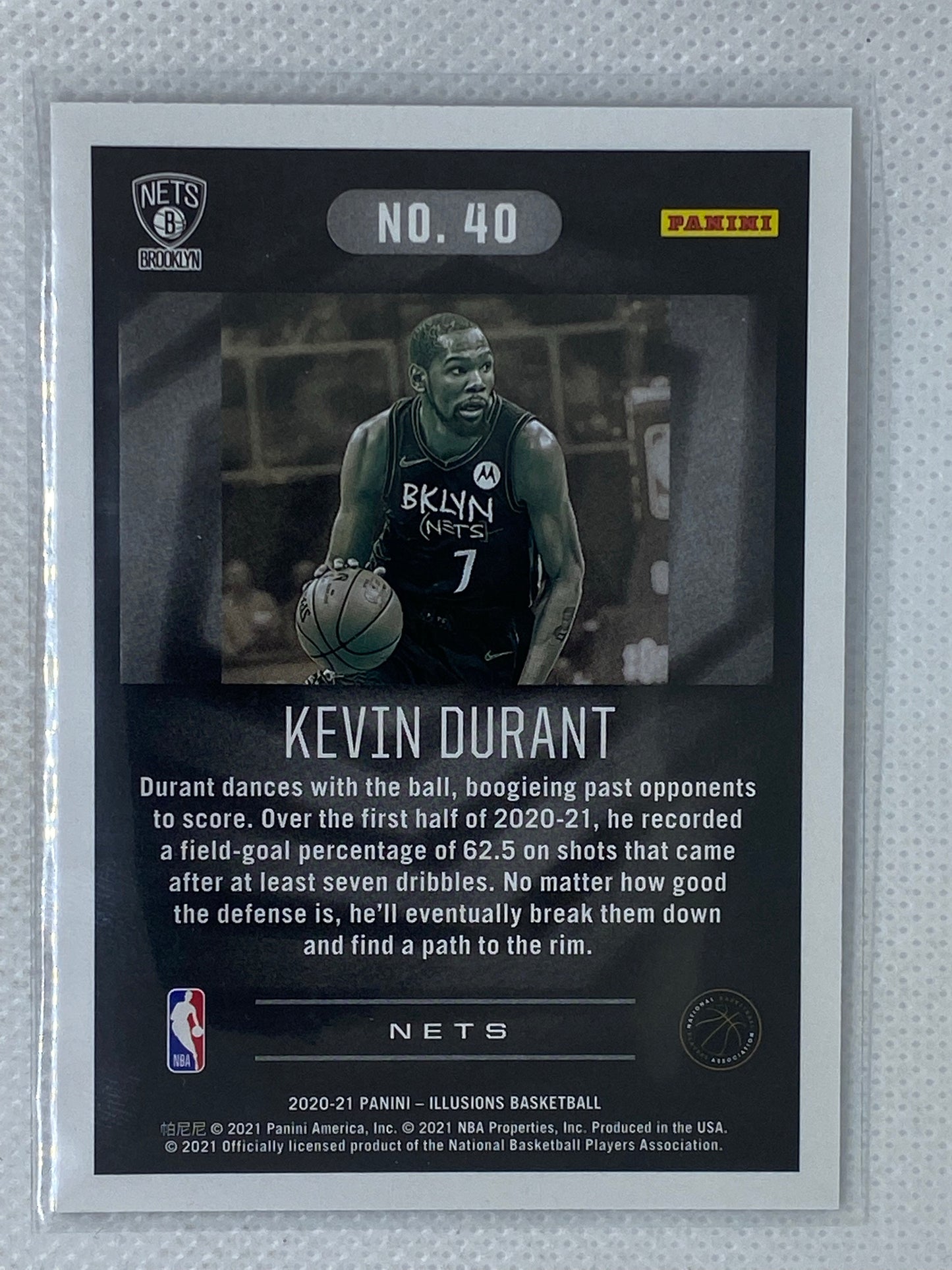 2020-21 Panini Illusions Kevin Durant Brooklyn Nets #40 Veteran Base