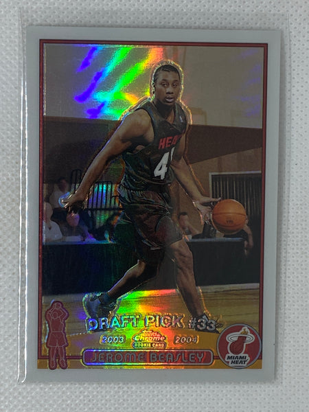 2003-04 Topps Chrome Refractors Miami Heat Basketball Card #143 Jerome Beasley