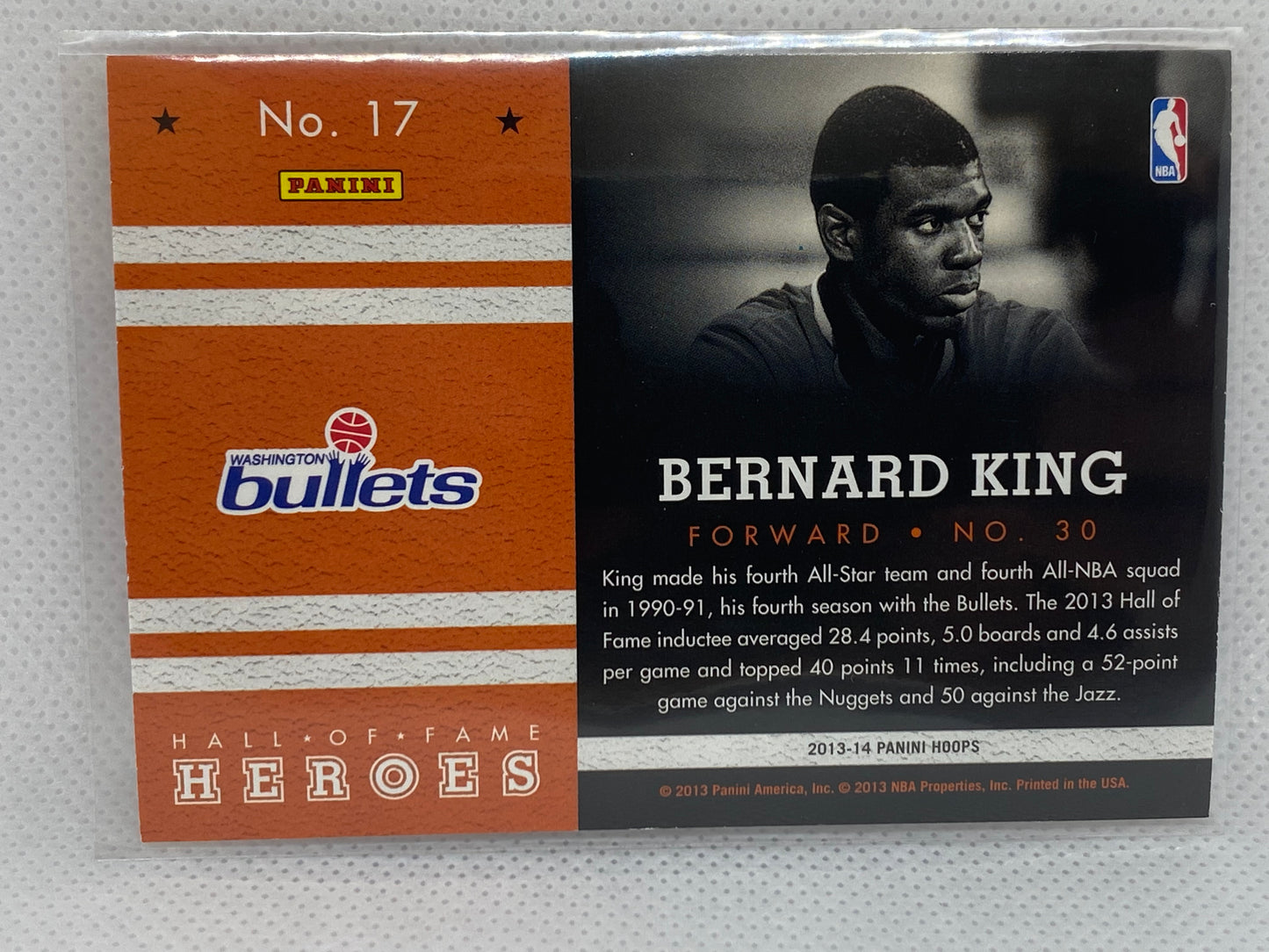 2013-14 Panini Hoops Hall of Fame Heroes #17 Bernard King