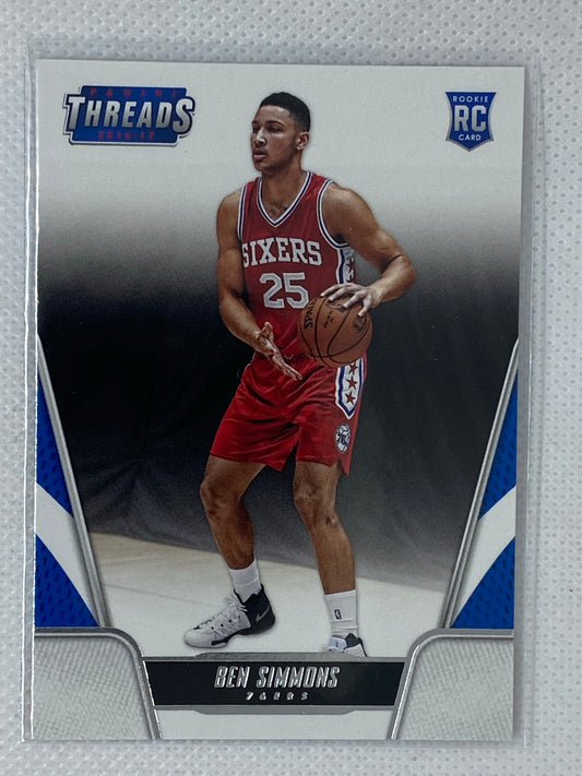 2016-17 Panini Threads RC Ben Simmons #156 Rookie Card 76ers Nets