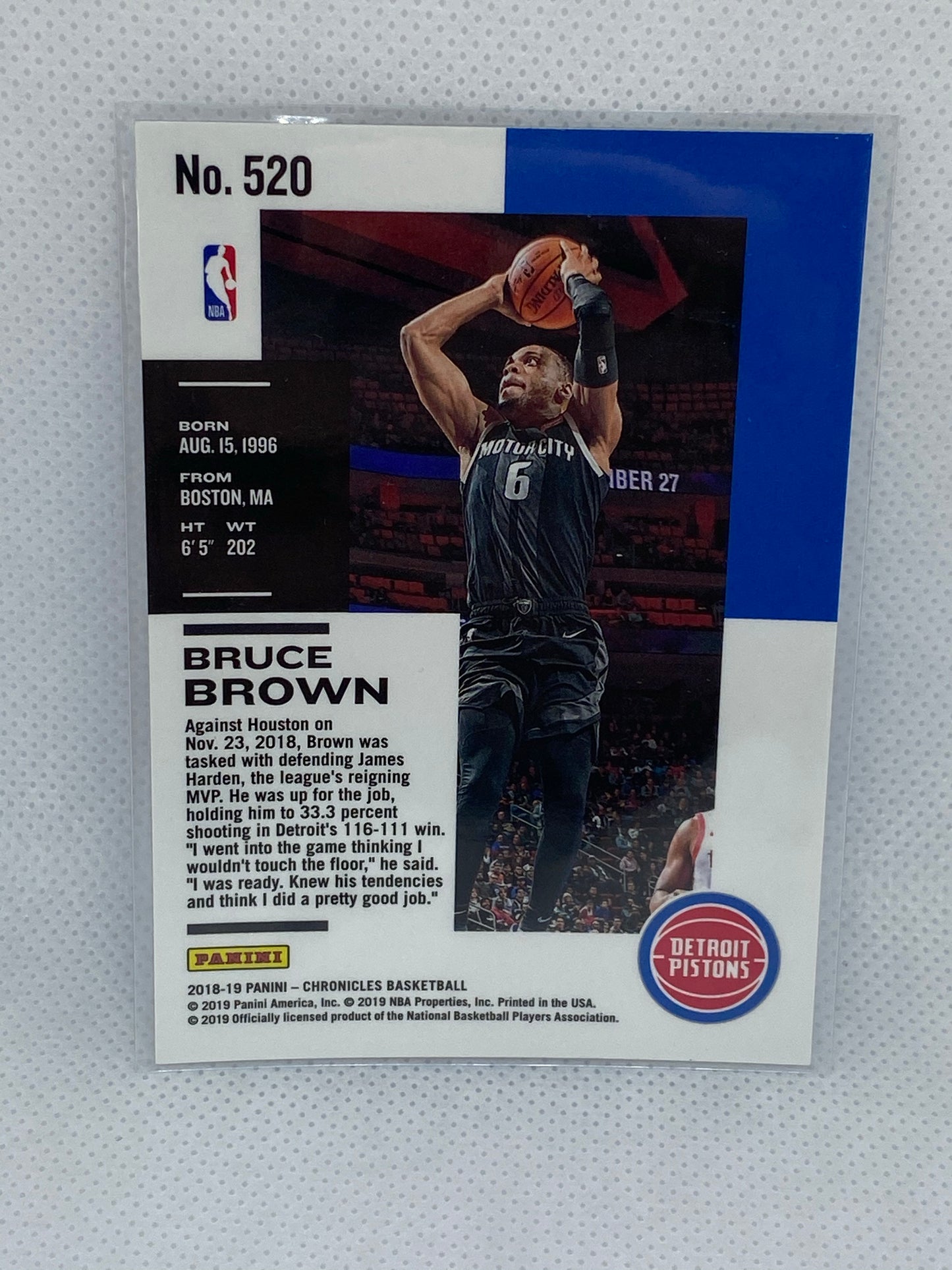 2018-19 Panini Chronicles  Bruce Brown Chrome RC #520