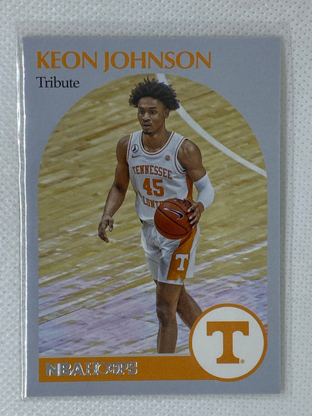 2021 Panini Chronicles Draft Hoops Tribute Base Rookie #56 Keon Johnson RC