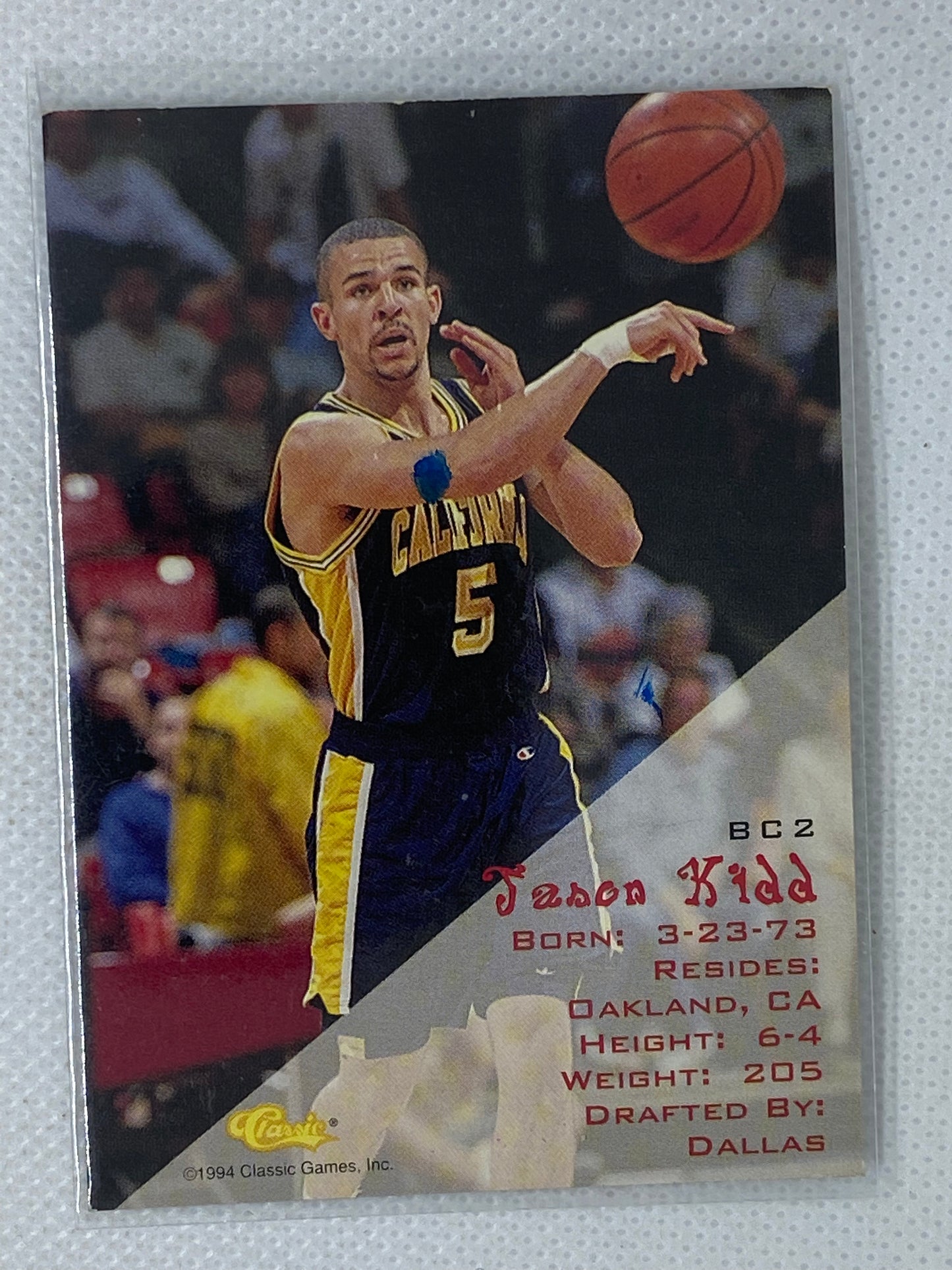 1994 Classic Bonus Cards Jason Kidd #BC2 Rookie RC HOF