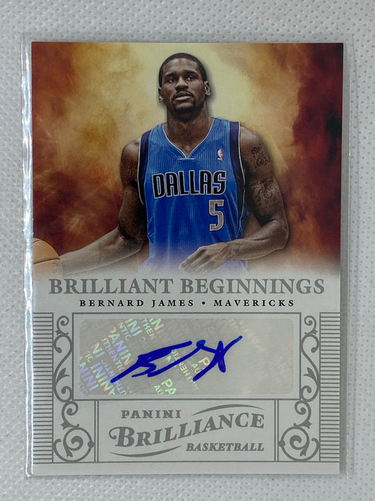 2012-13 Panini Brilliance Brilliant Beginnings Bernard James #7 Rookie Auto