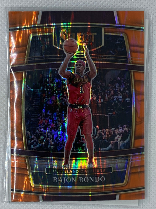 2021-22 Panini Select Rajon Rondo Orange Shimmer Parallel #34 Cleveland Cavaliers