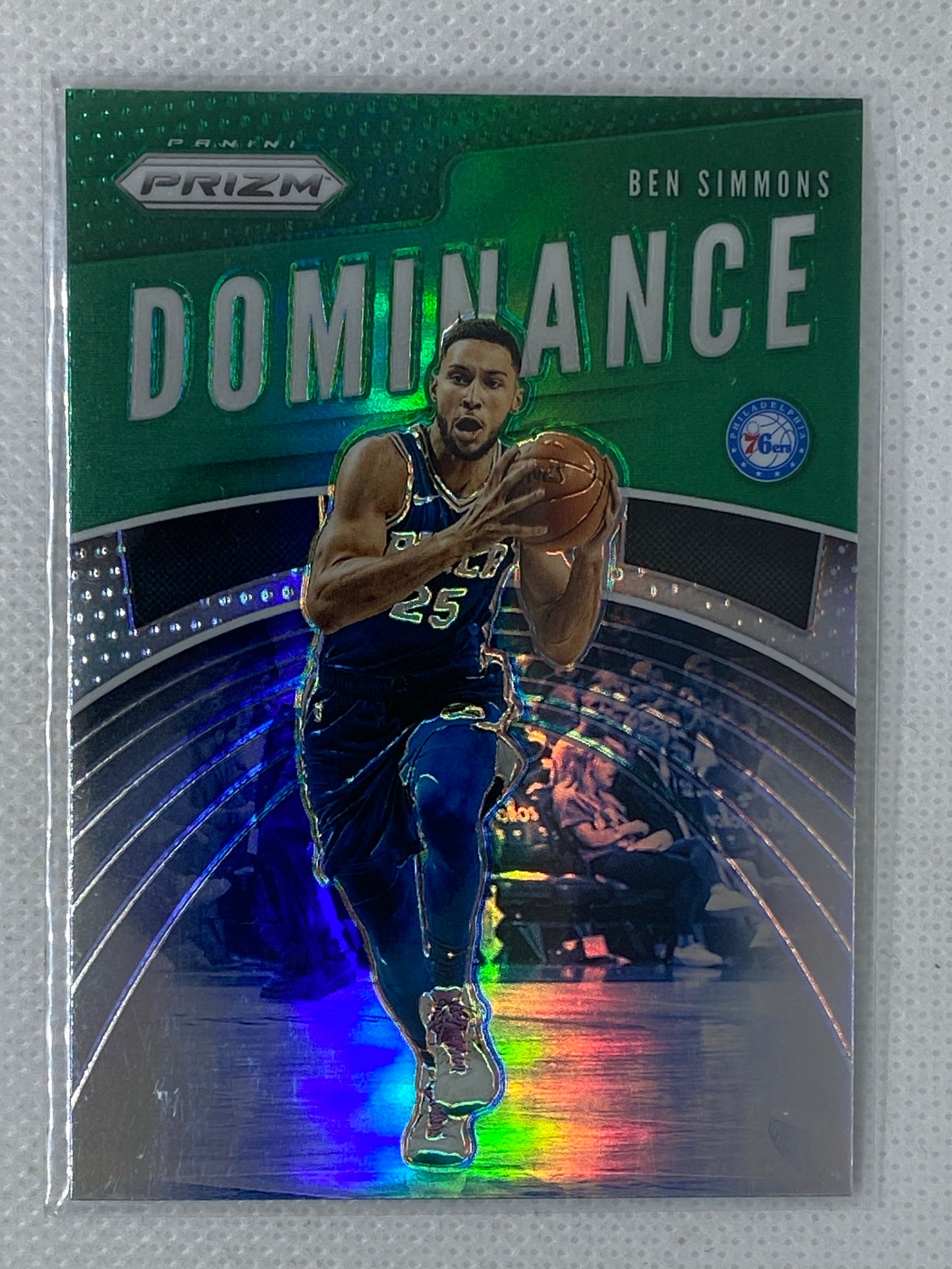 2019-20 Panini Prizm Dominance Green Prizm #3 Ben Simmons 76'ers