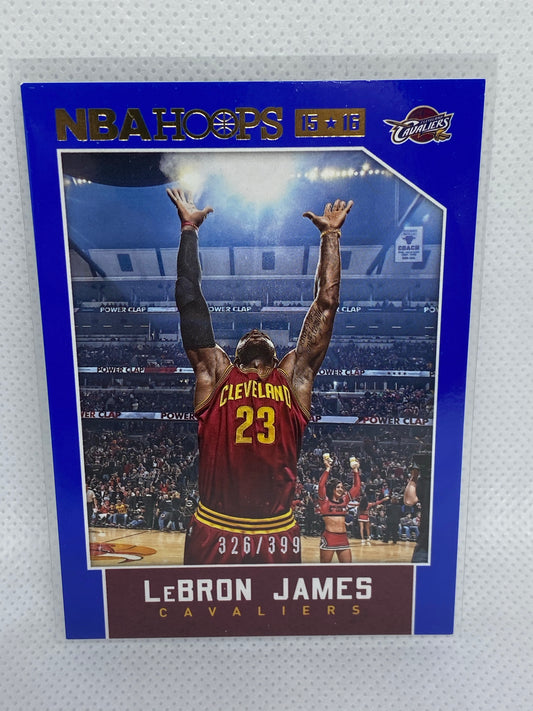 2015-16 Panini Hoops Lebron James Chalk Toss /399 SP #14 Cleveland Cavaliers