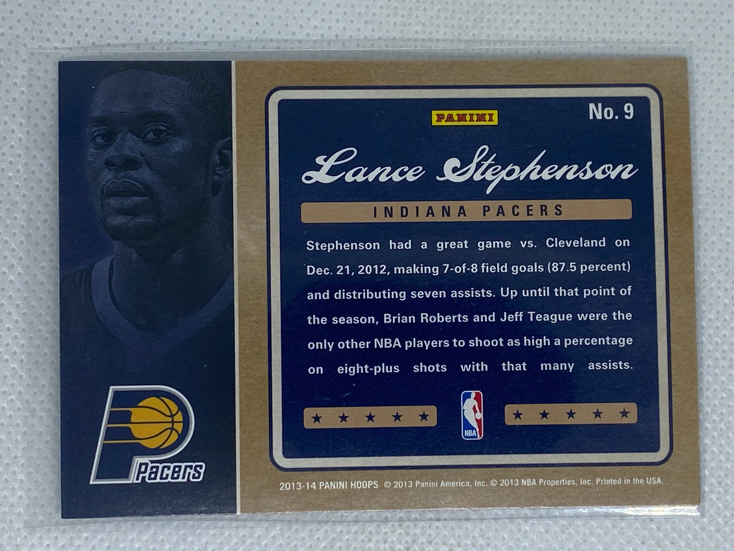 2013-14 NBA Hoops Basketball Dreams #9 Lance Stephenson Indiana Pacers