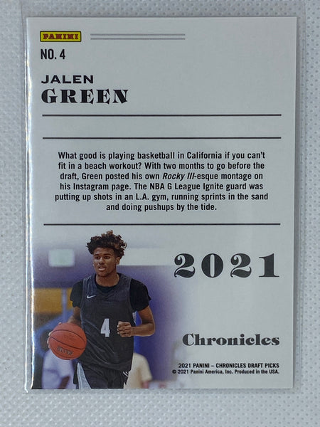 2021-22 Chronicles Draft Picks Jalen Green Base Rookie RC #4