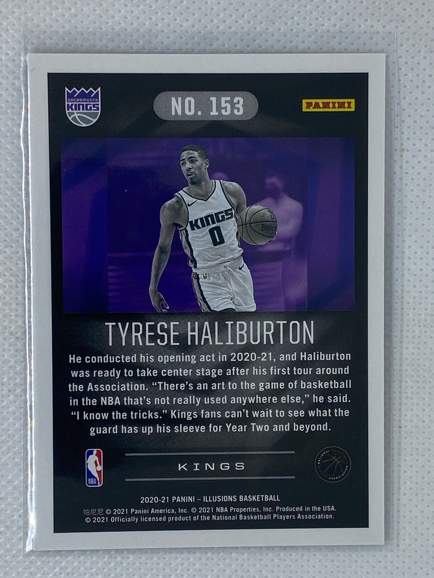 2020-21 Panini Illusions Tyrese Haliburton Base Rookie RC #153 Kings