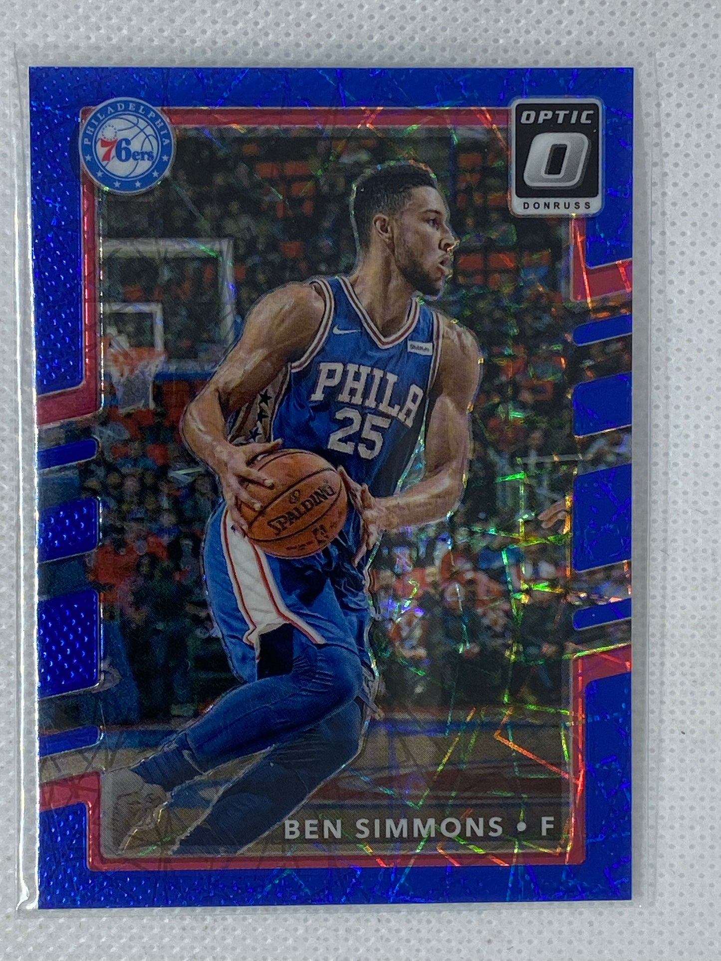 2017-18 Panini Donruss Optic Blue Velocity Prizm Ben Simmons #114