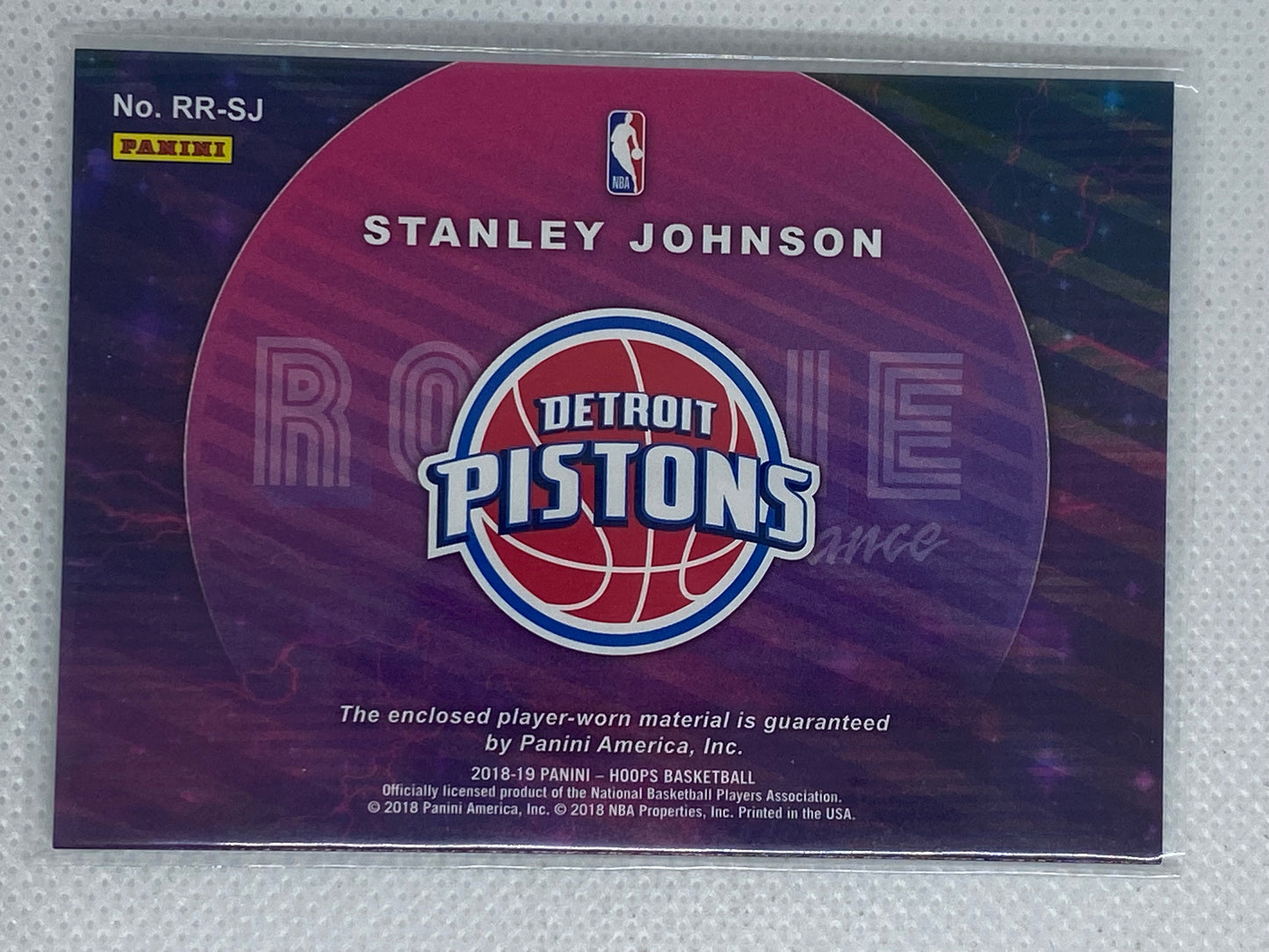 2018-19 Panini Hoops Rookie Remembrance Winter #40 Stanley Johnson Pistons