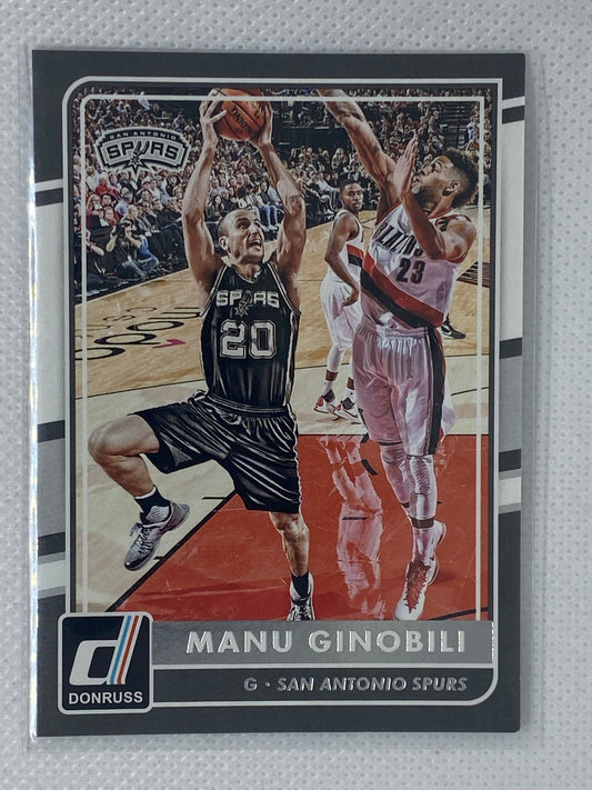 2015-16 Panini Donruss Base #145 Manu Ginobili San Antonio Spurs