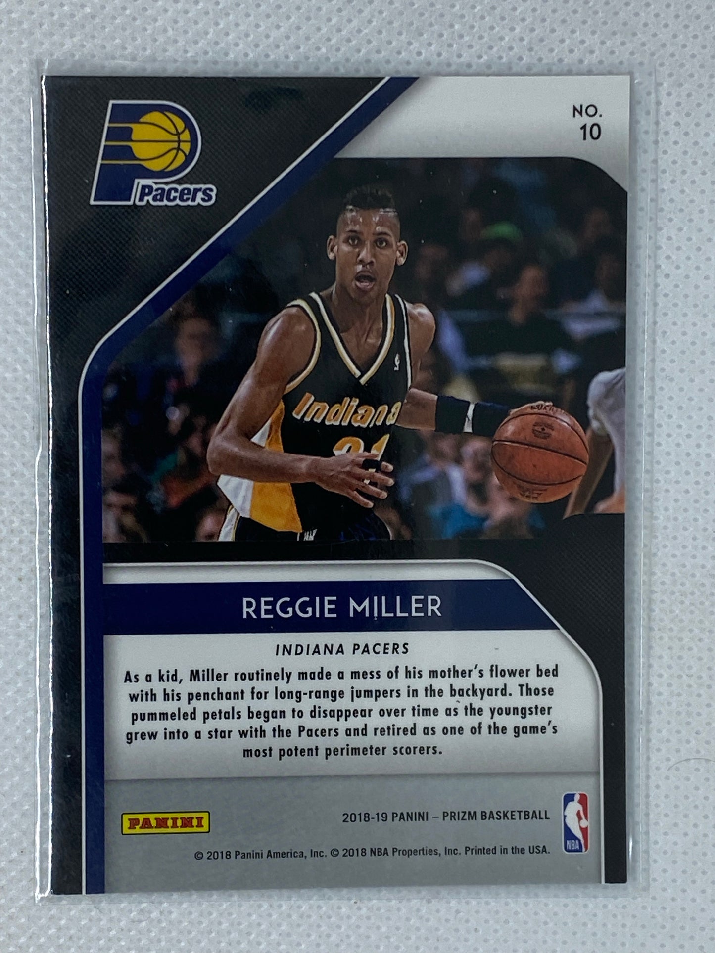 2018-19 Panini Prizm Hall Monitors Reggie Miller Indiana Pacers #10 SP