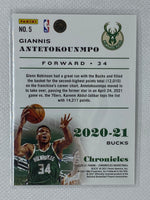 2020-21 Panini Chronicles Giannis Antetokounmpo Milwaukee Bucks #5