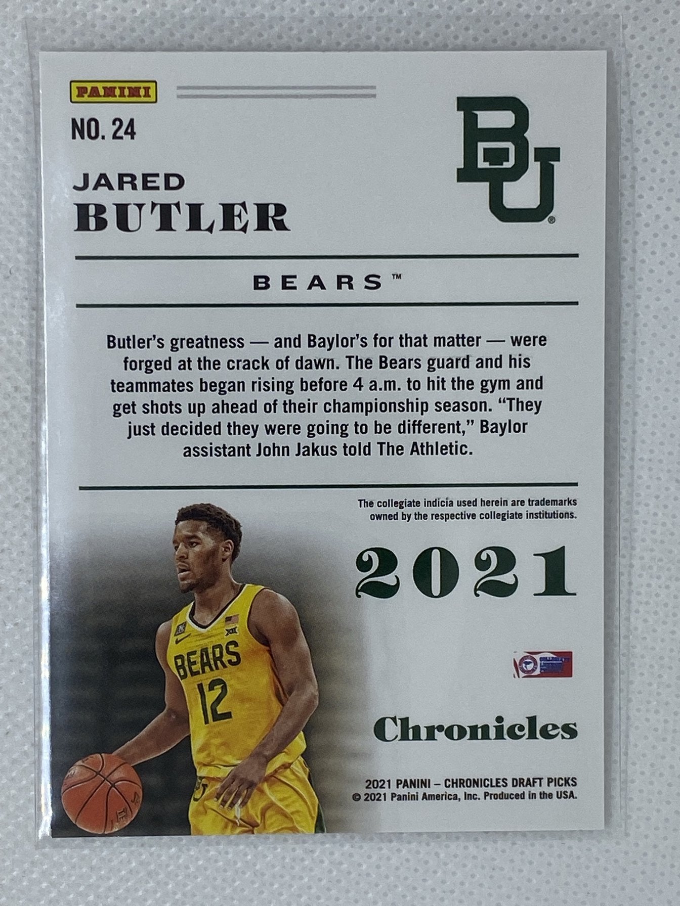 2020-21 Panini Chronicles Draft Jared Butler RC #24