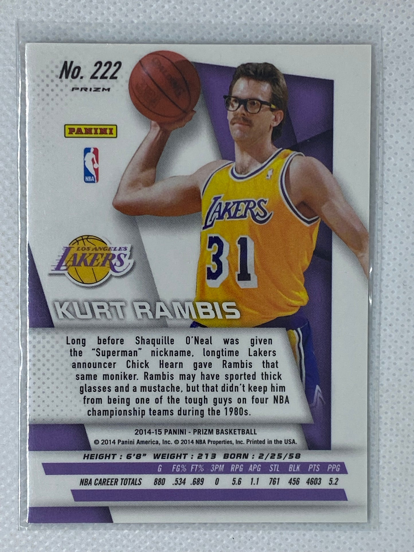 2014-15 Panini Prizm Prizms Green #222 Kurt Rambis