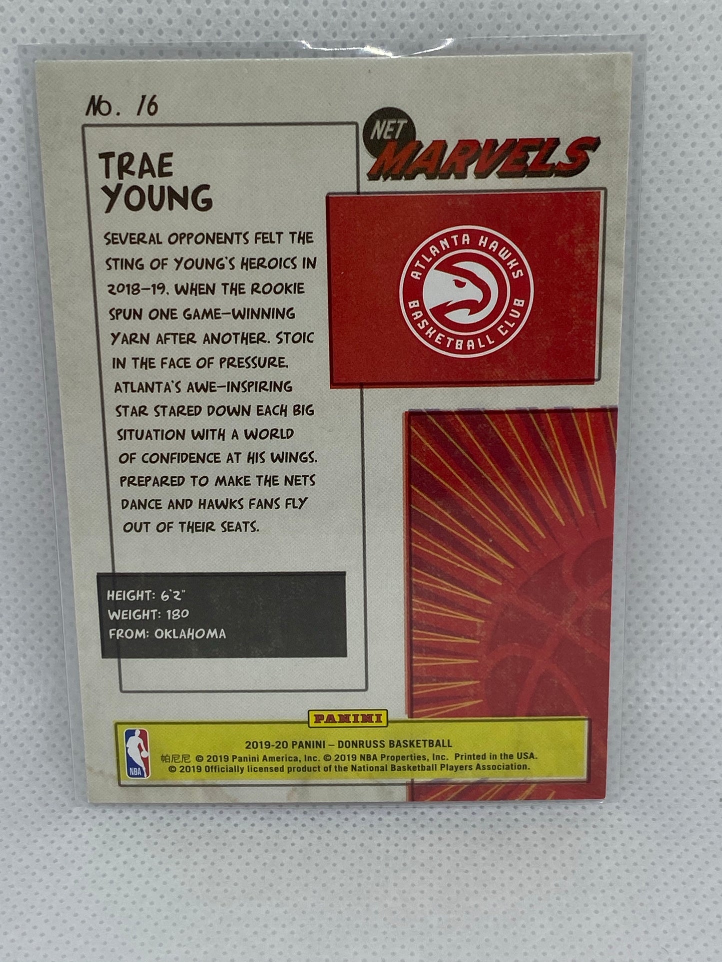 2019-20 Panini Donruss Net Marvels Trae Young #20 Atlanta Hawks