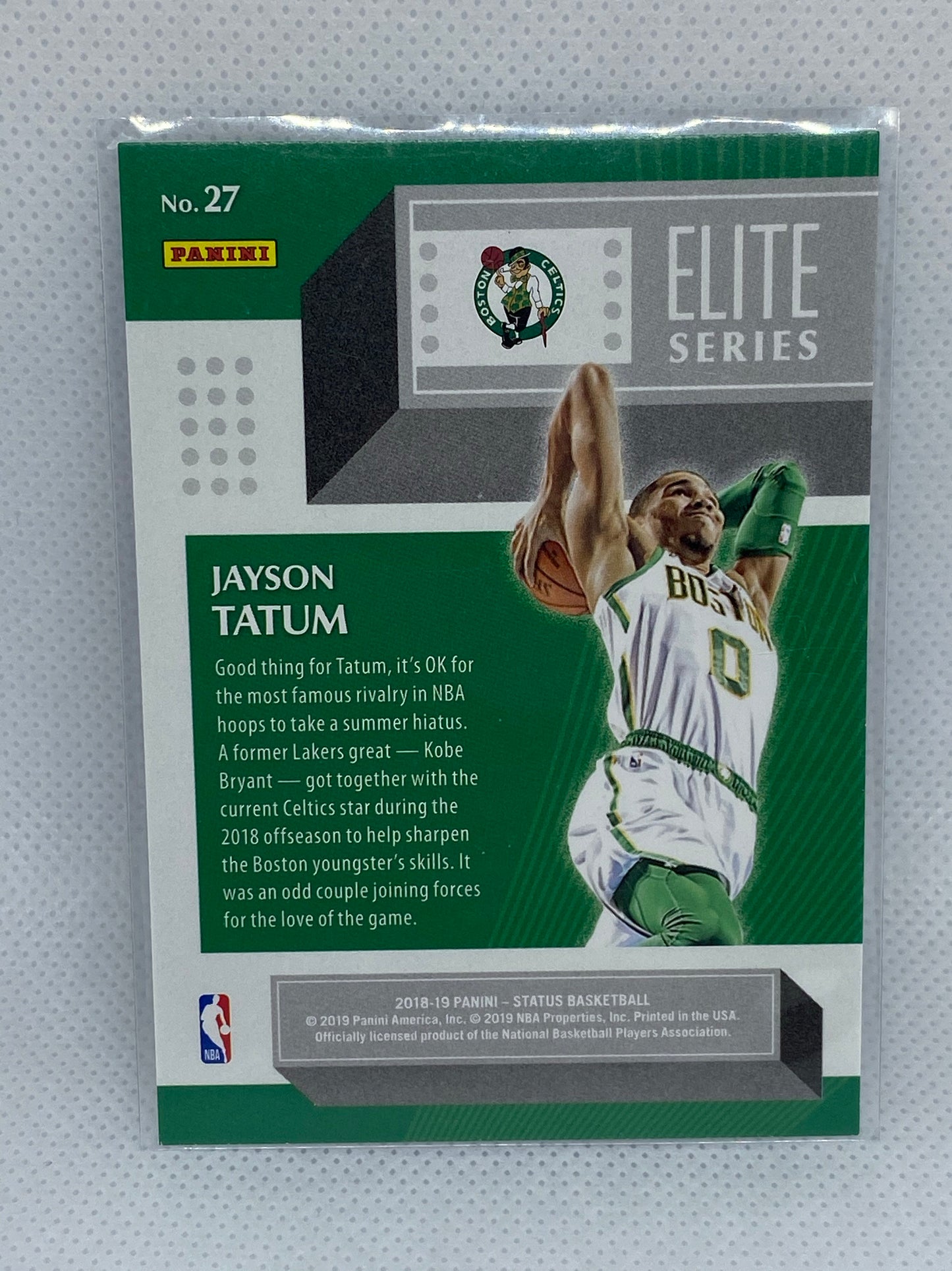 2018-19 Panini Status Jayson Tatum Elite Series Insert #27