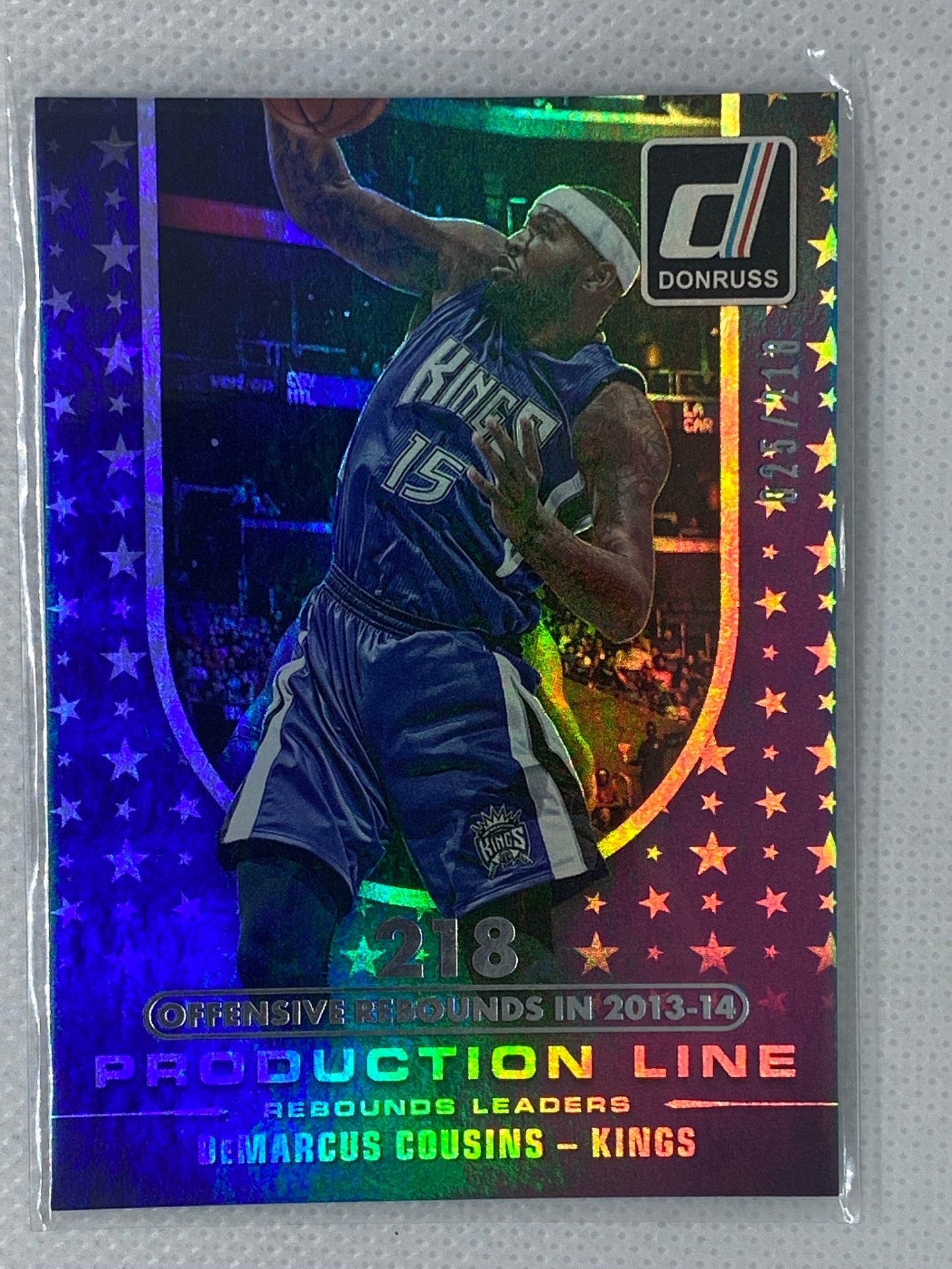 2014-15 Donruss Production Line Rebound Stat Line Season #5 DeMarcus Cousins/218