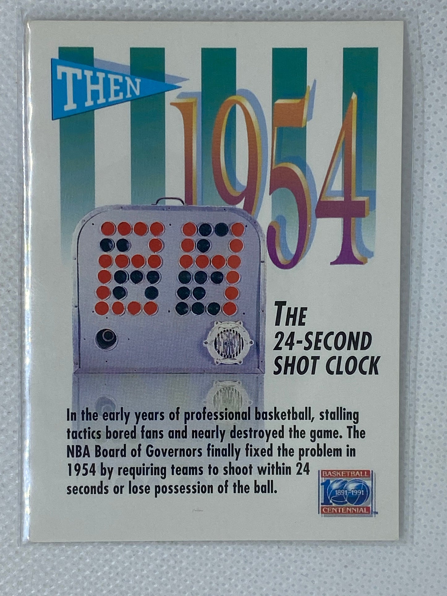 1992 Skybox Then & Now The 24-second Clock 526 SSP Insert