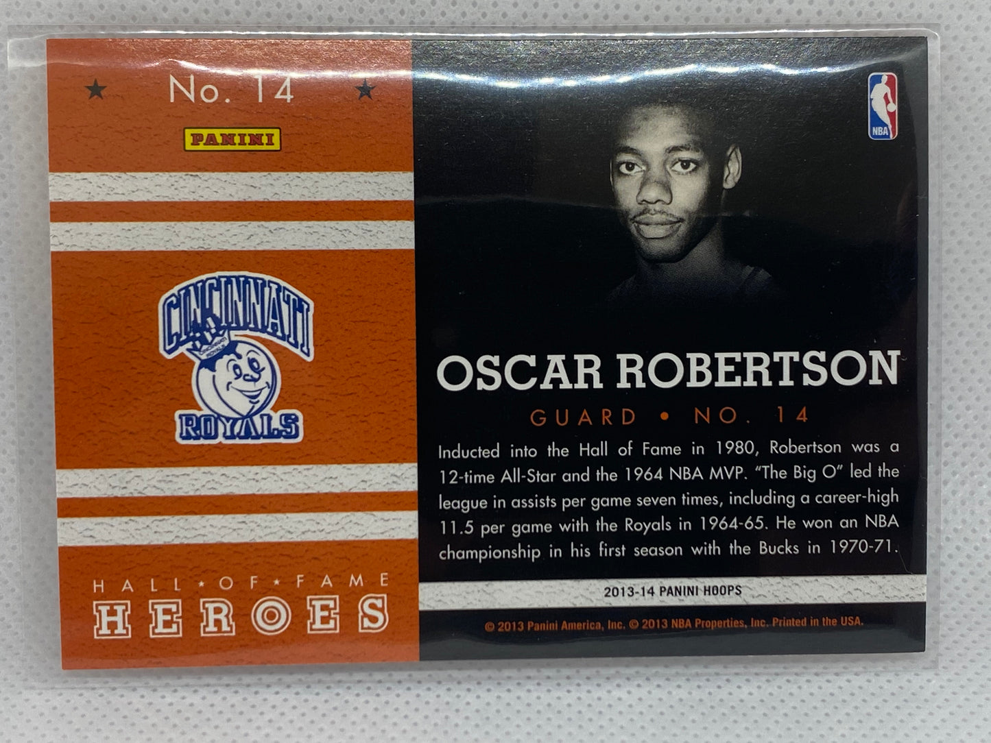 2013-14 Panini Hoops Hall of Fame Heroes #14 Oscar Robertson