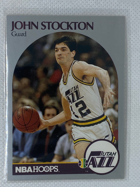 1990-91 NBA Hoops John Stockton Utah Jazz #294 HOF Basketball Card